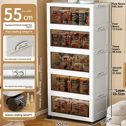 Folding floor-standing storage rack
