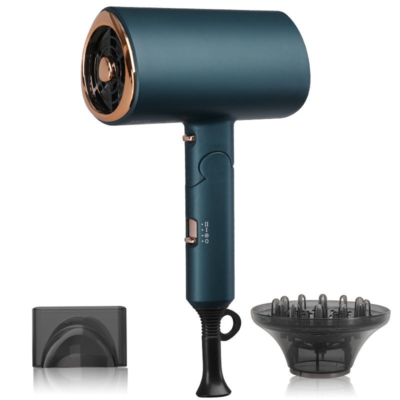 Folding Hair Dryer with Dual Nozzles