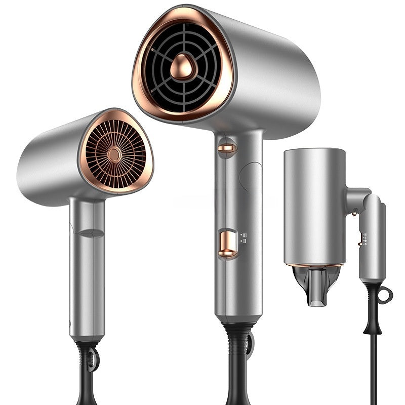 Folding Hair Dryer with Dual Nozzles