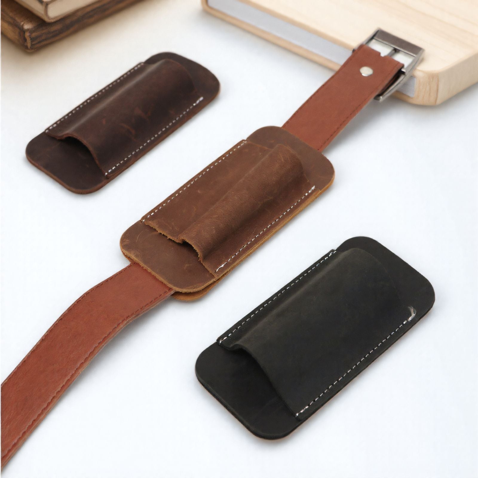 Folding Knife Sheath Leather Cover Outdoor EDC Tool