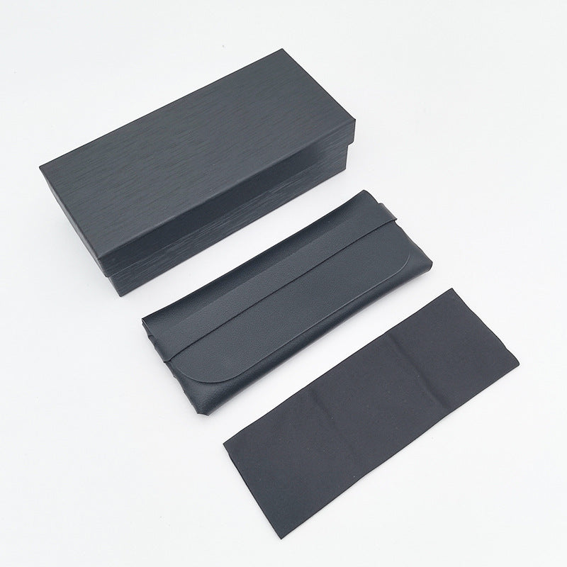 Folding Leather Glasses Case Storage Box