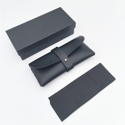 Folding Leather Glasses Case Storage Box