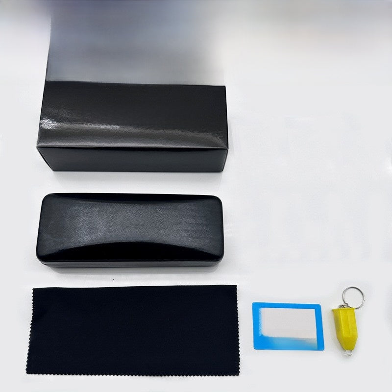 Folding Leather Glasses Case Storage Box