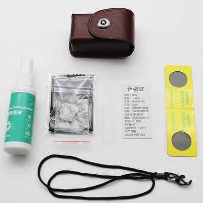 Folding Leather Glasses Case Storage Box