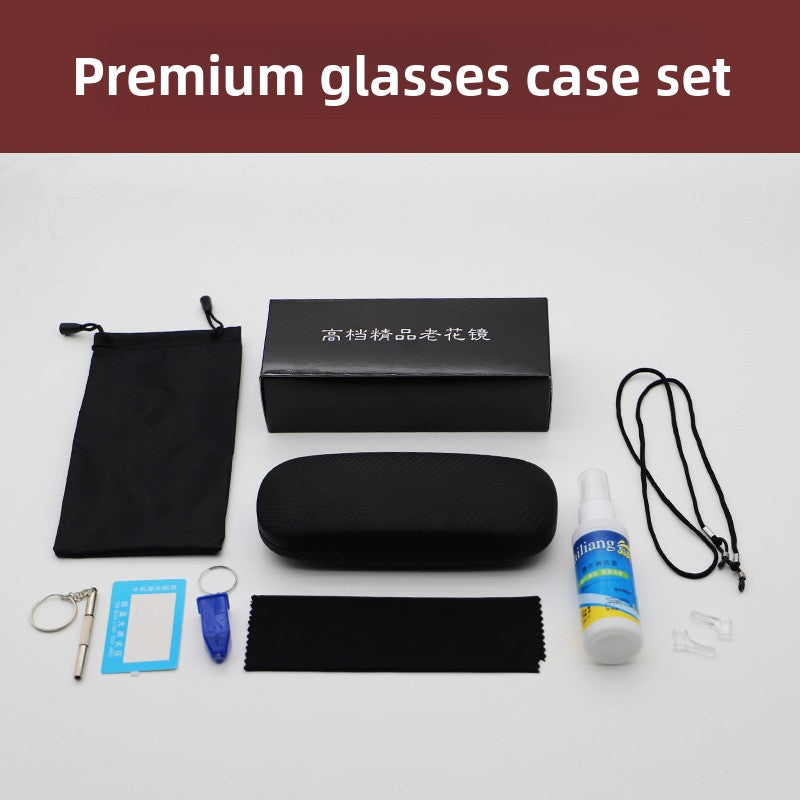 Folding Leather Glasses Case Storage Box