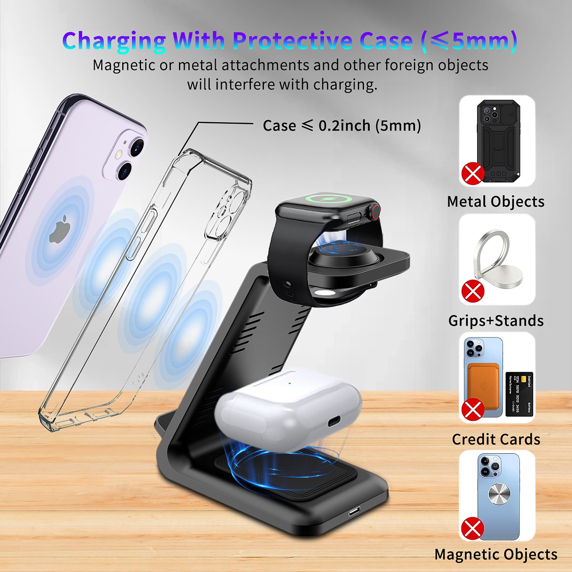 Folding magnetic holder