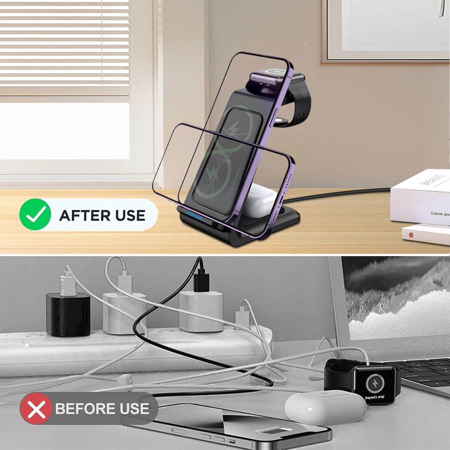 Folding magnetic holder