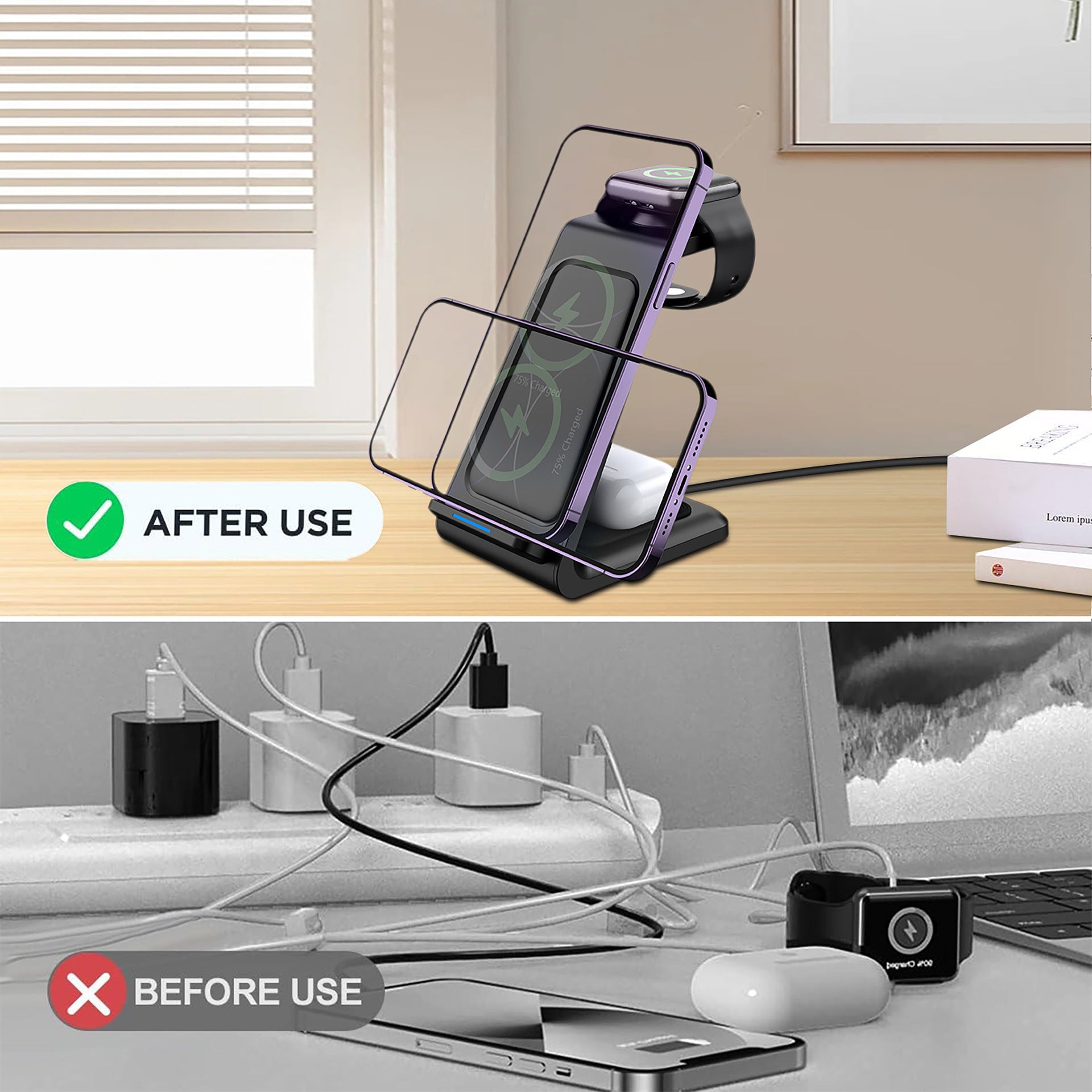 Folding magnetic holder