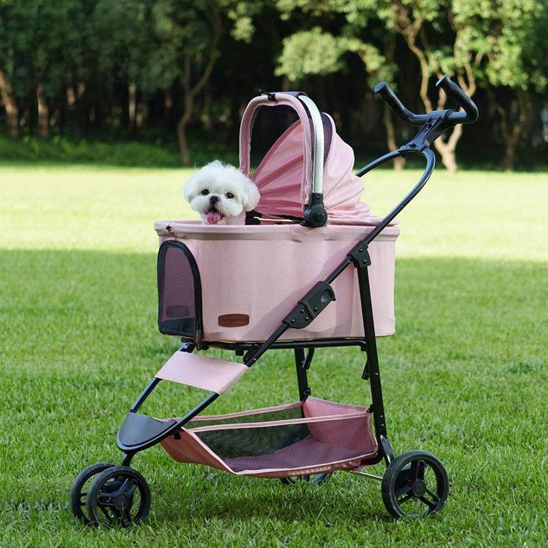 Folding pet dog stroller