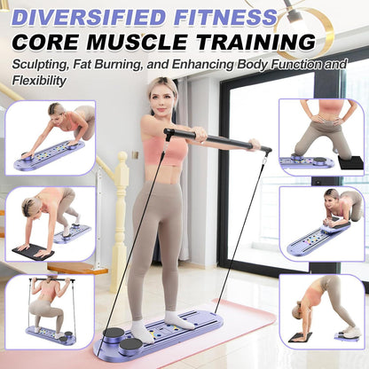 Folding Pilates Board with Sliding Discs