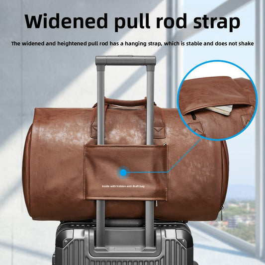 Folding PU Leather Suit Storage Bag