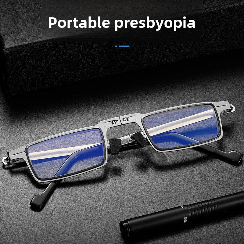 Folding reading glasses