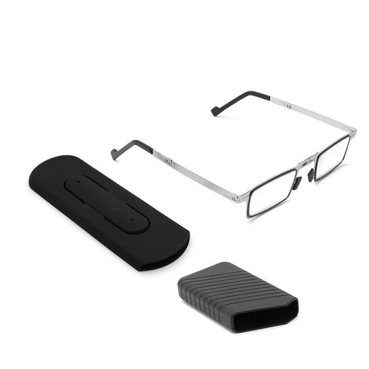 Folding reading glasses