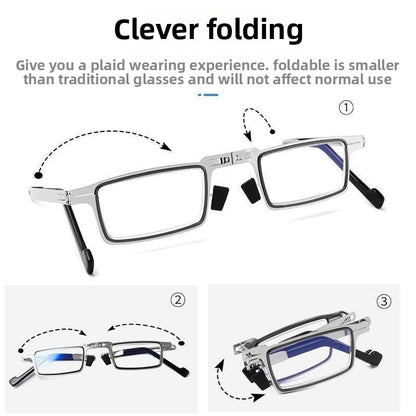 Folding reading glasses