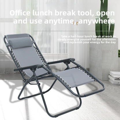 Folding Reclining Chair with Cup Holder