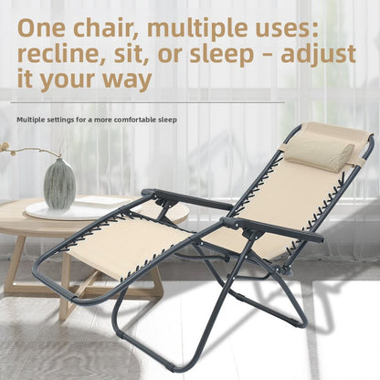 Folding Reclining Chair with Cup Holder
