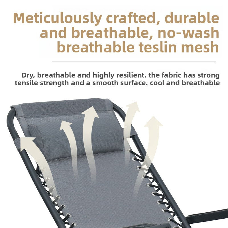 Folding Reclining Chair with Cup Holder