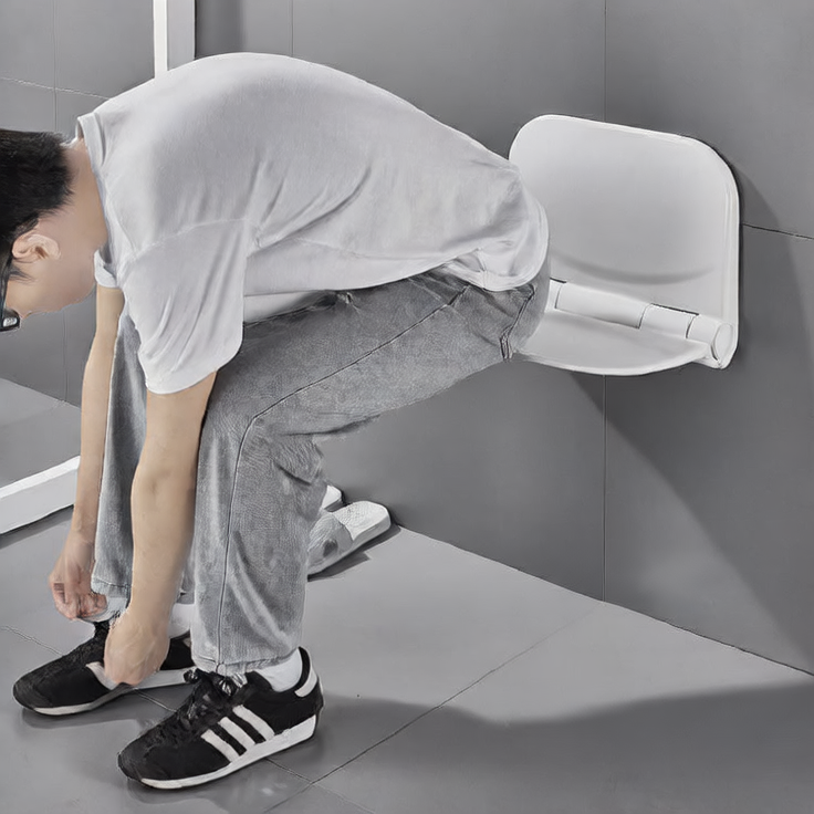Folding shower stool