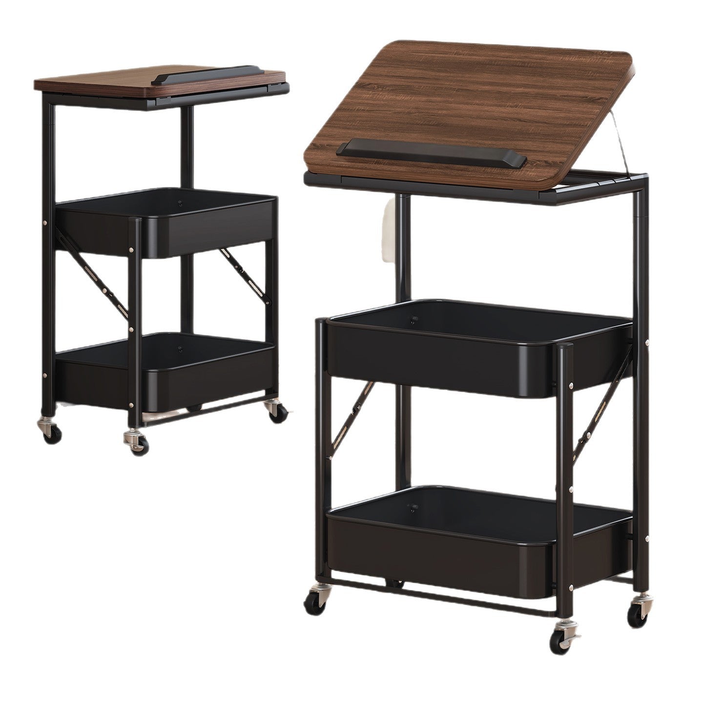 Folding Storage Rack with Wheels