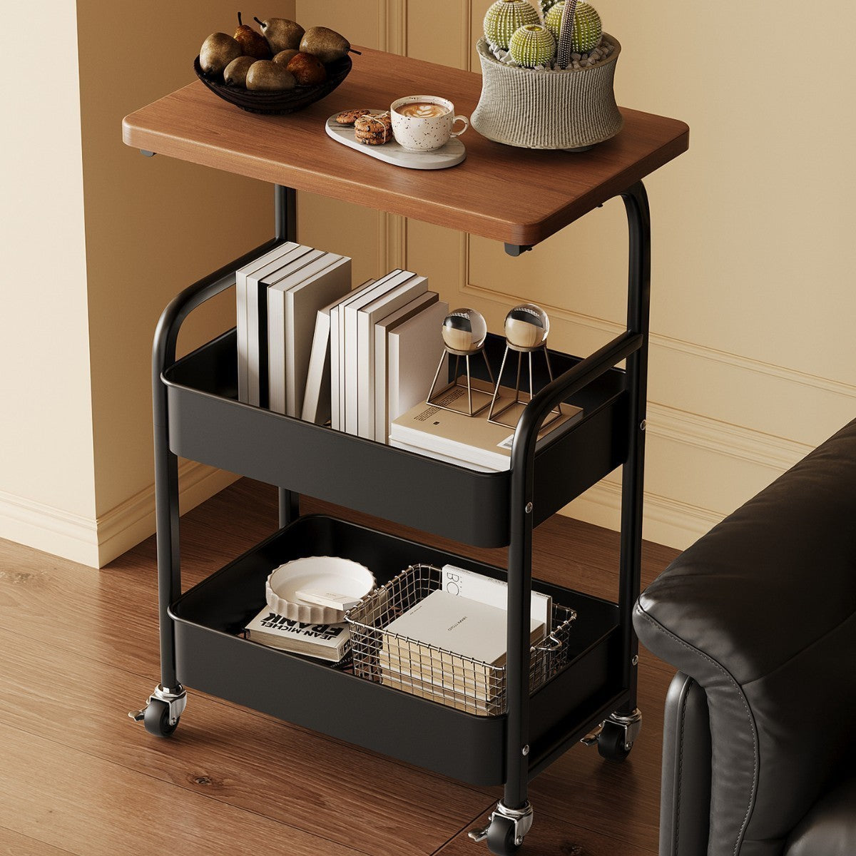 Folding Storage Rack with Wheels
