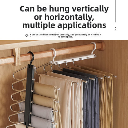 Folding Telescopic Multi-Functional Seamless Anti-Slip Clothes Pants Rack