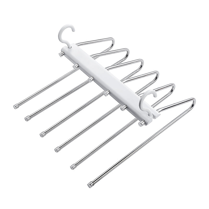 Folding Telescopic Multi-Functional Seamless Anti-Slip Clothes Pants Rack