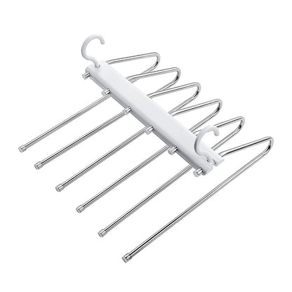 Folding Telescopic Multi-Functional Seamless Anti-Slip Clothes Pants Rack