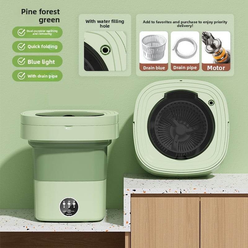 Folding washing machine portable automatic dormitory travel essential mini underwear socks washing machine