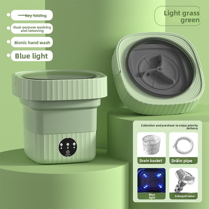 Folding washing machine portable automatic dormitory travel essential mini underwear socks washing machine
