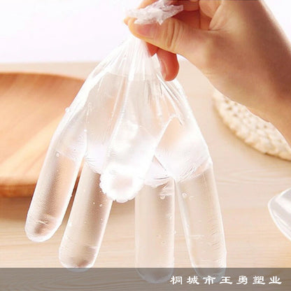 Food grade disposable gloves wholesale thickened disposable film gloves catering beauty takeaway plastic gloves