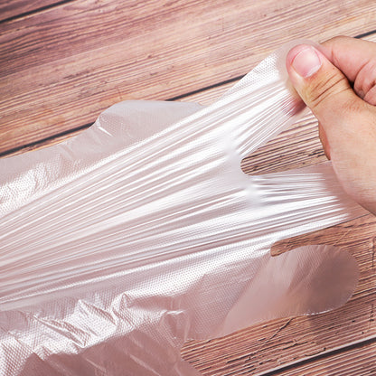 Food grade disposable gloves wholesale thickened disposable film gloves catering beauty takeaway plastic gloves