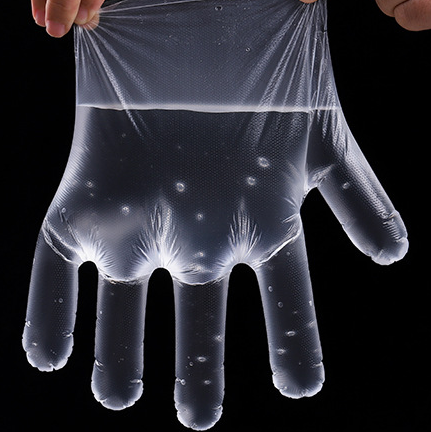 Food grade disposable gloves wholesale thickened disposable film gloves catering beauty takeaway plastic gloves