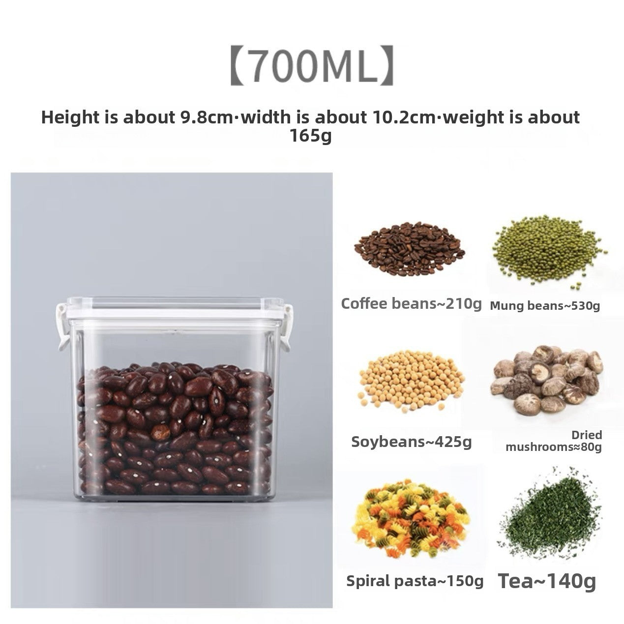 Food-grade plastic thickened transparent storage box