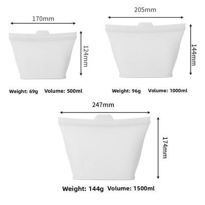 Food Grade Silicone Reusable Storage Bags