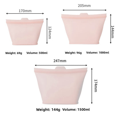 Food Grade Silicone Reusable Storage Bags