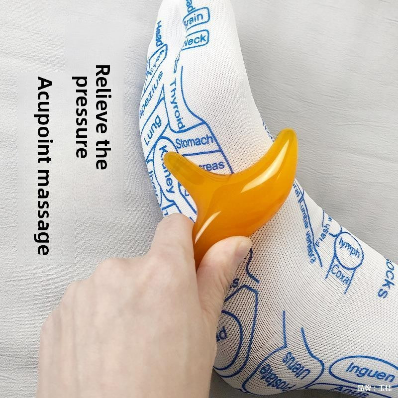 Foot Acupoint Massage Socks with Meridian Illustration