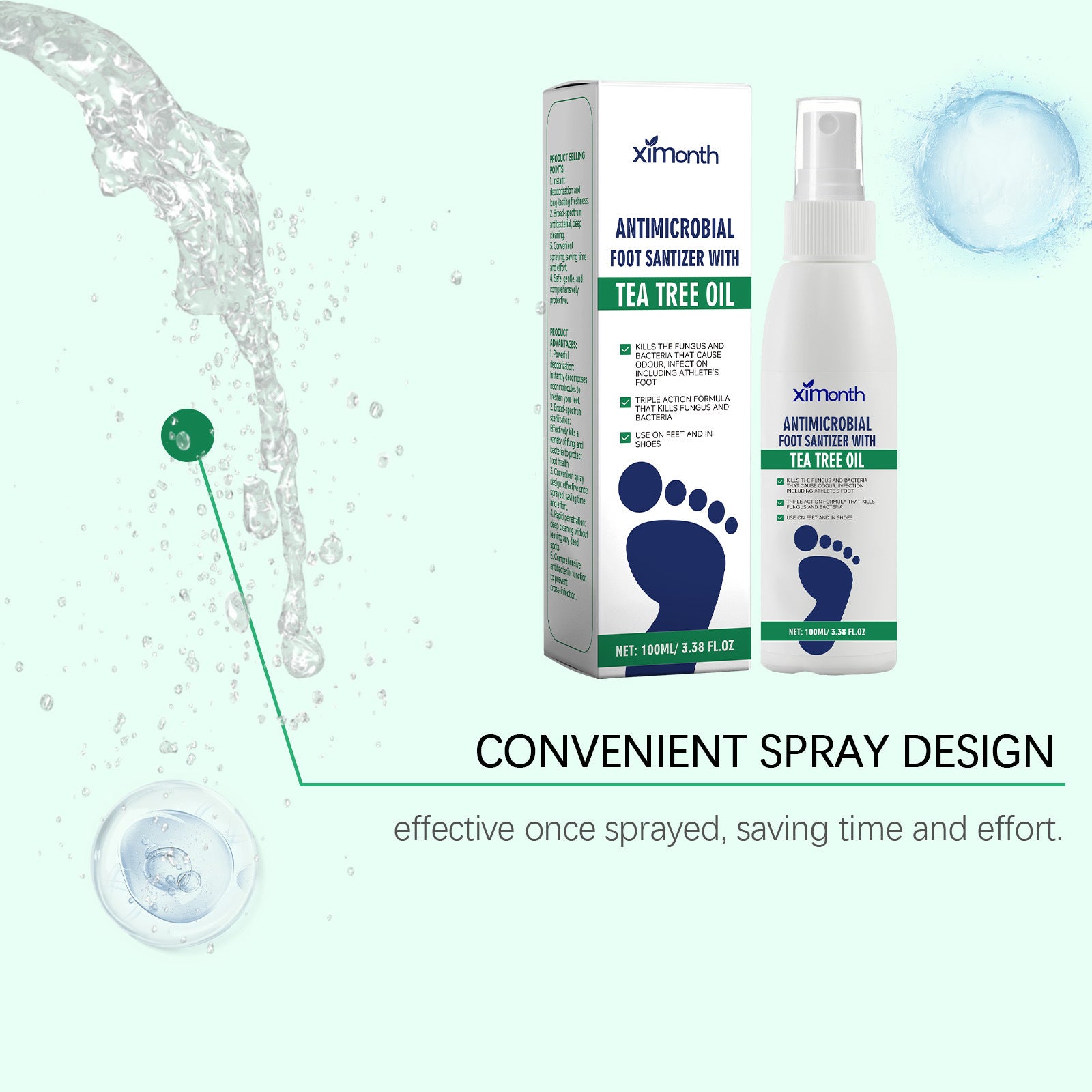 Foot care product for dry feet and deodorant