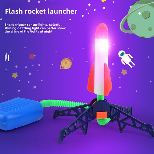 Foot Launch Luminous Rocket Toy