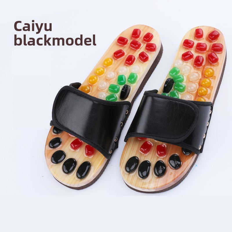 Foot Reflexology Pebble Massage Slippers