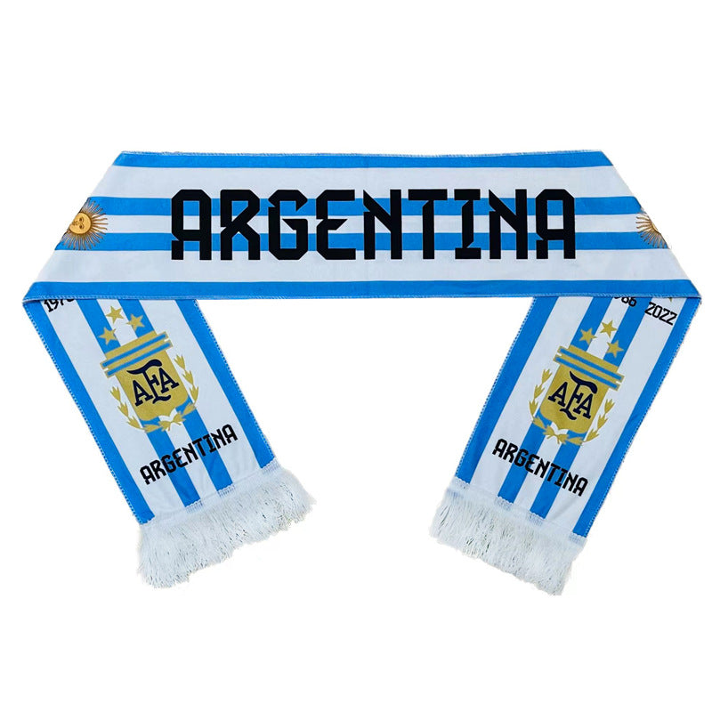 Football Fans Plush Scarf with Team Badges