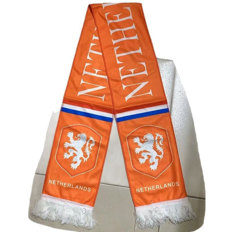 Football Fans Plush Scarf with Team Badges