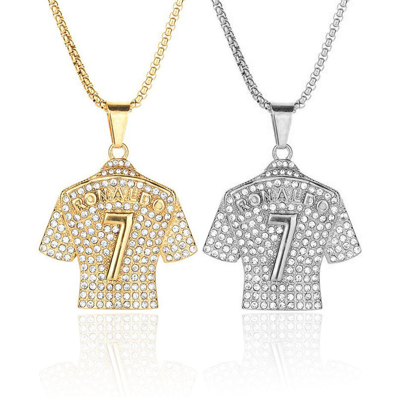 Football Jersey Number Pendant Necklace