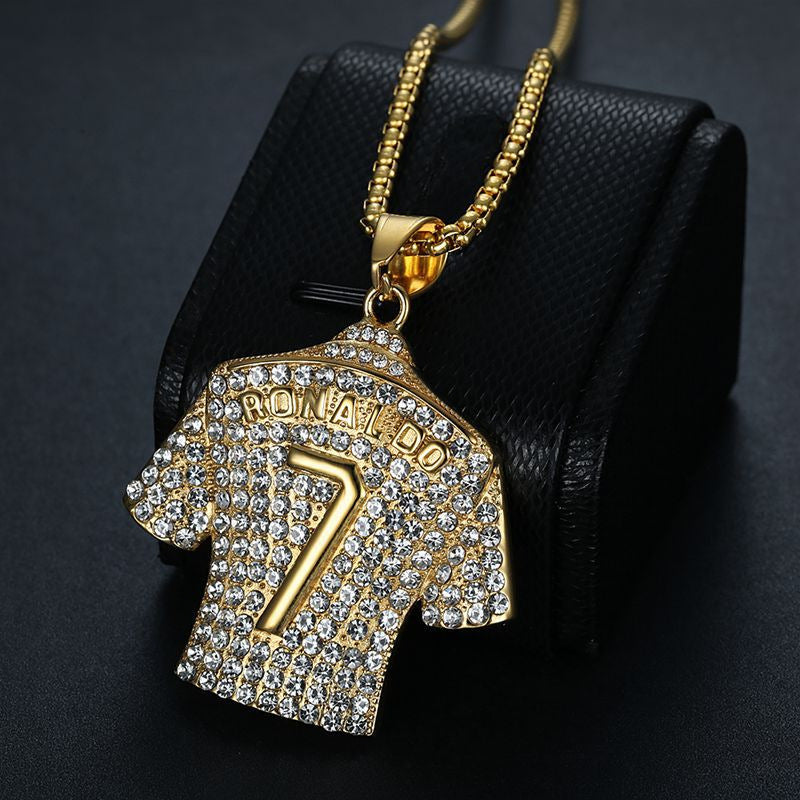 Football Jersey Number Pendant Necklace