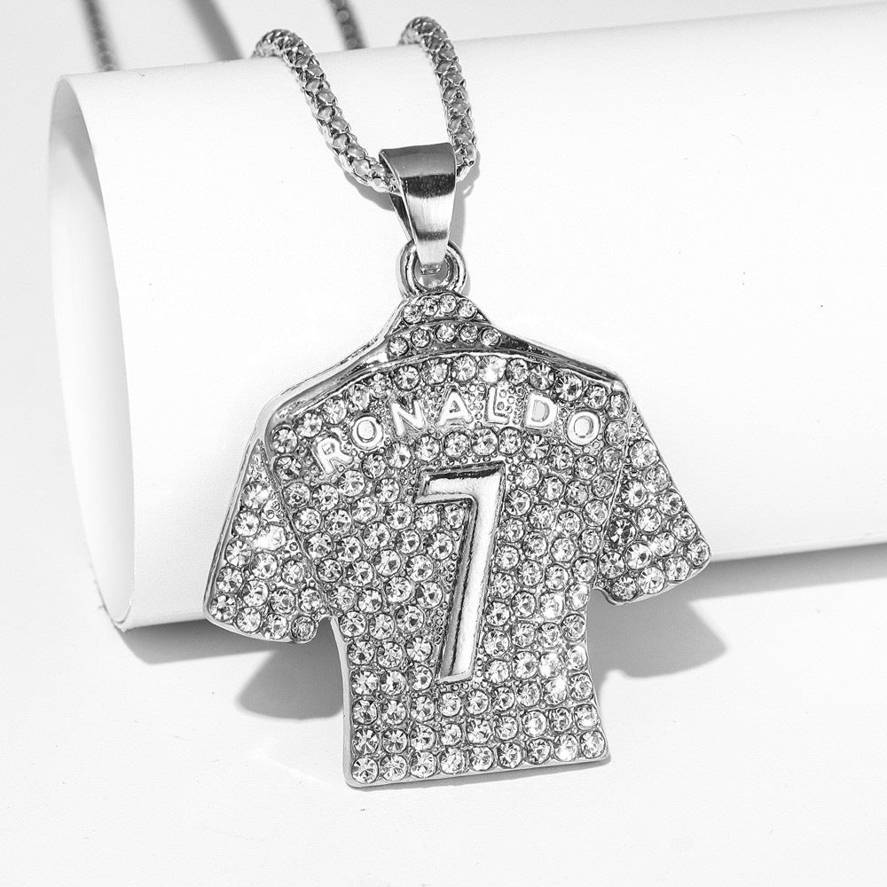 Football Jersey Number Pendant Necklace