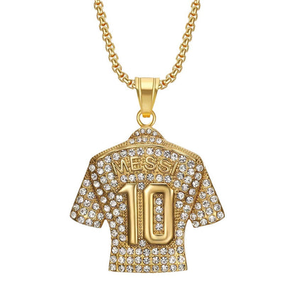 Football Jersey Number Pendant Necklace