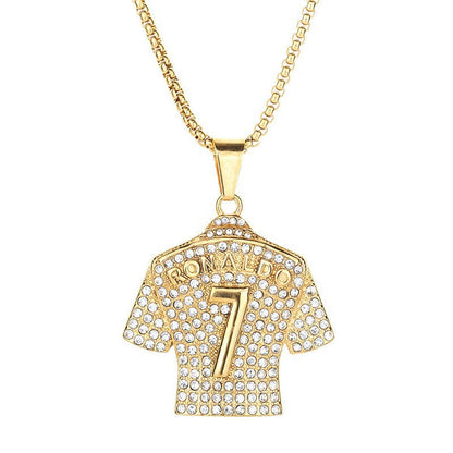 Football Jersey Number Pendant Necklace