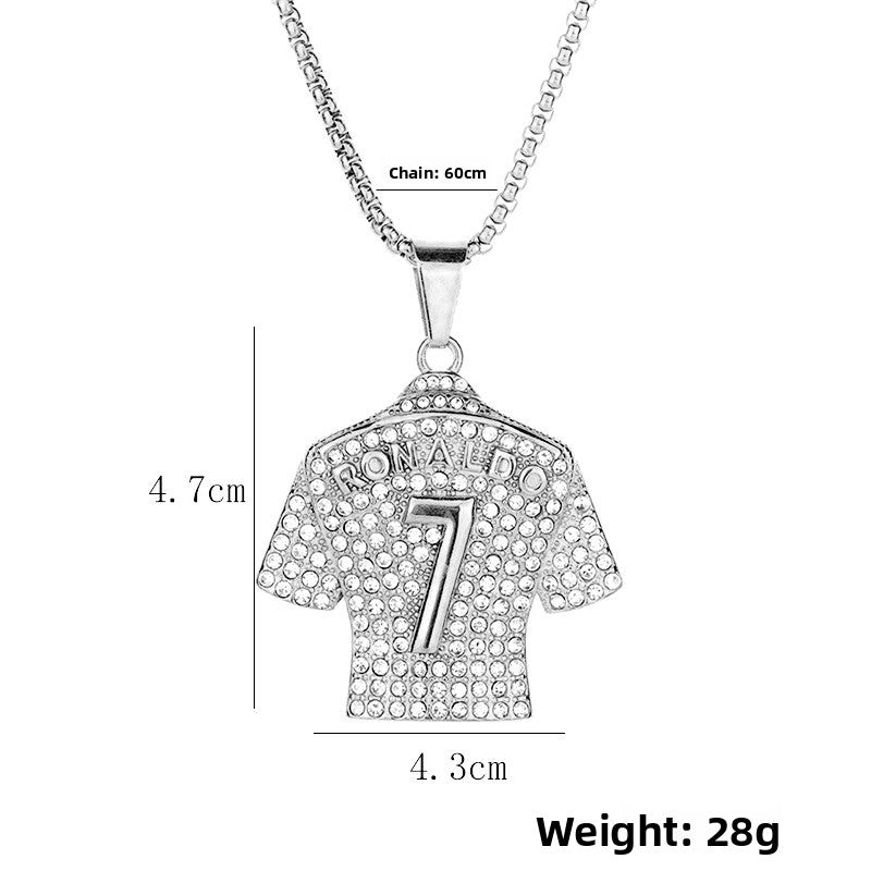 Football Jersey Number Pendant Necklace