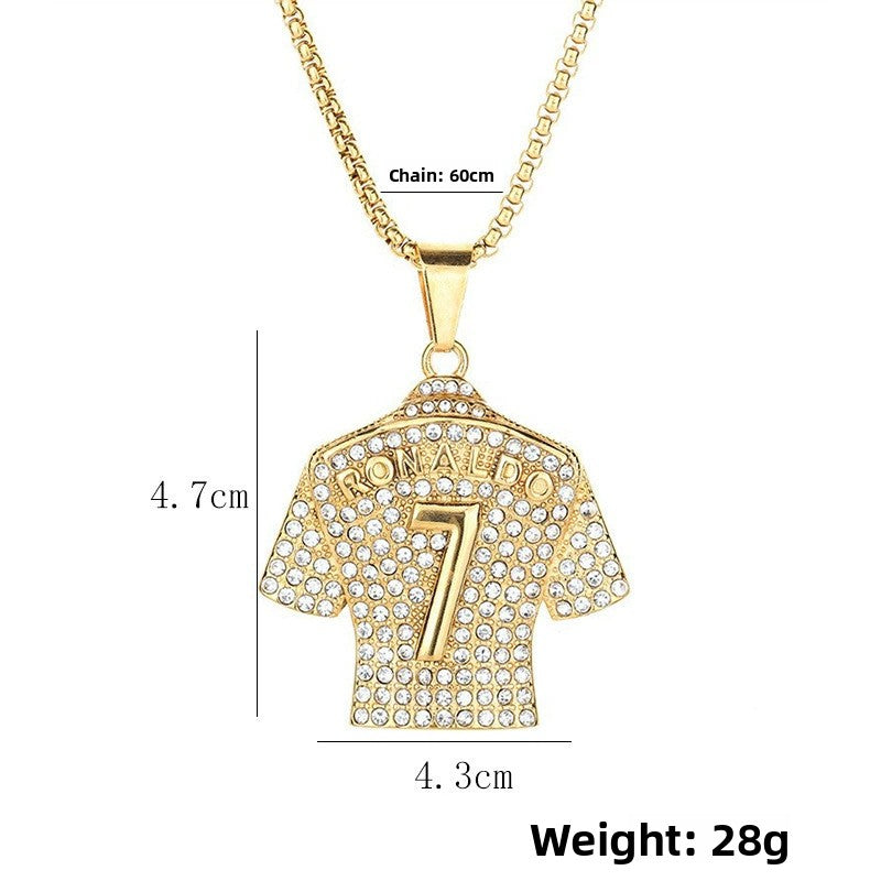 Football Jersey Number Pendant Necklace