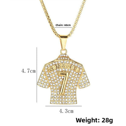 Football Jersey Number Pendant Necklace