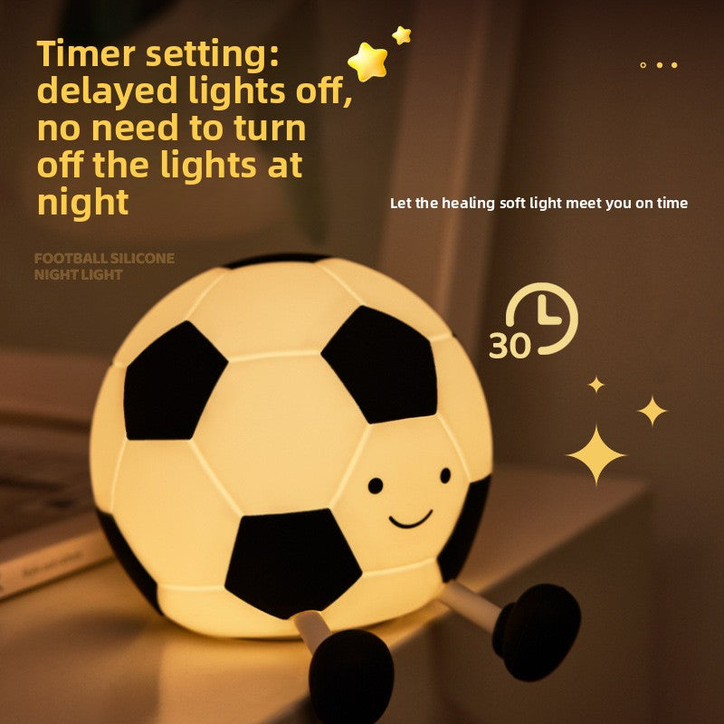 Football Silicone Night Light with Tap Control